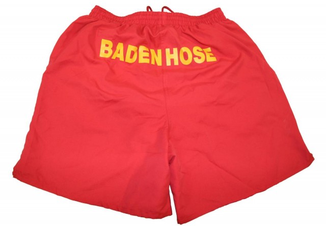 Die Badenhose (Rückseite mit Schriftzug) - groß