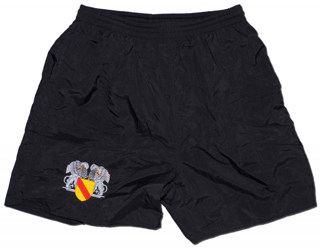 Badenhose schwarz (Vorderseite mit Wappen)